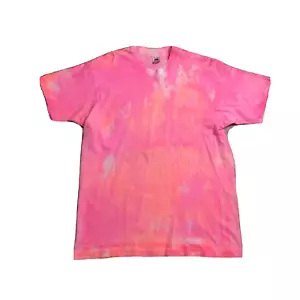Camiseta Rosa Claro Naranja Tie Dye Mármolino FOTL Hecha en EE. UU. Años 90 De Colección - Imagen 1 de 16