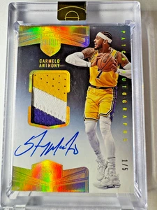 2021-22 Panini Eminence - Game-Worn Patch Auto - Carmelo Anthony Gold # 1/5 - Picture 1 of 2