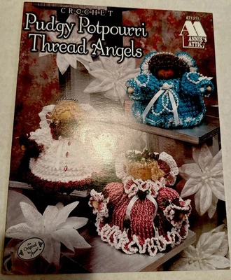 Pudgy Potpourri Rosca Anjos Crochê 7 Lindos Anjos Cheirosos Decorar - Imagem 1 de 3