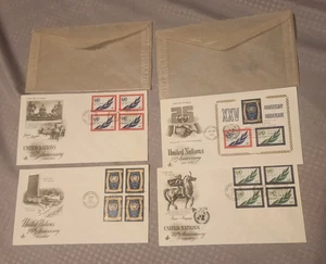 united nations 25th anniversary envelopes and stamps - Picture 1 of 2