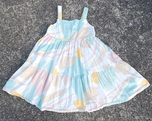 Carter's Size 7 Pastel Flutter Twirl Dress 80's Vibes 100% Cotton EUC - Picture 1 of 4