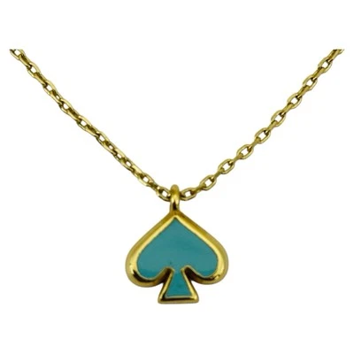 Mini colgante Kate Spade Everyday Spade esmalte color aguamarina 20 pulgadas O0RU3073 Foto 1 de 4