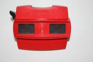 Visualizzatore mulinello scorrevole View Master vintage rosso 3D made in Belgium - Foto 1 di 6