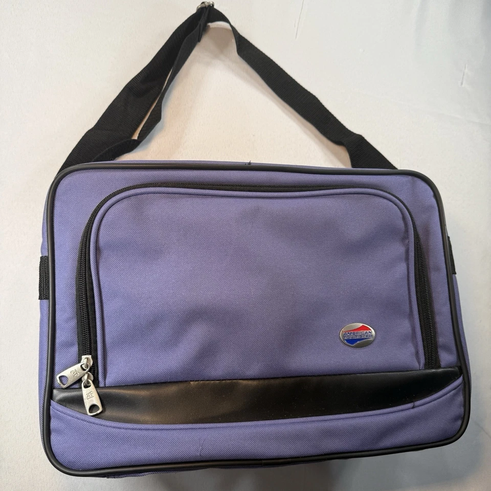 American Tourister Purple Travel Shoulder Bag Carry On Tote Flight Holiday Trip - Image 1 of 4