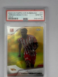 2022-23 TOPPS Chrome Bundesliga Jordan Siebatcheu Aqua Bubble 094/275 Union Ber. - Bild 1 von 1