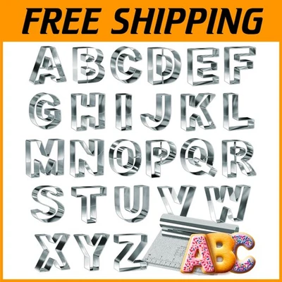 Juego de cortador de galletas alfabeto grande de 26 piezas Foto 1 de 4