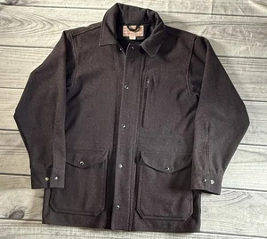 C.C. Filson Wool Mile Marker Weekender Jacket Brown Full Zip Men’s Medium USA - Picture 1 of 16