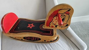 Vintage (50er Jahre) "Spotty" Kinder Schaukel Reitpferd. - Bild 1 von 9