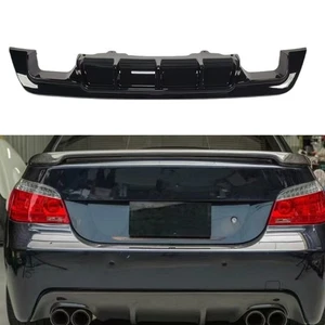 Rear Bumper Diffuser Lip Splitter Body Kit Quad Out For BMW E60 E61 M Tech Black - Picture 1 of 6