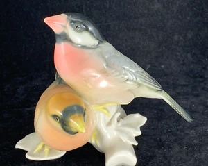 Antique Karl Ens Volkstedt PORCELAIN Java Sparrows Finch Birds Figurine - Picture 1 of 11