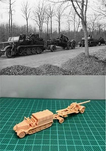 1/144 Segunda Guerra Mundial Alemán 17cm Kanone-18 & Famo (detalle fino) Kit Resina (GER698) - Imagen 1 de 3