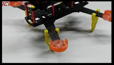 QUADCOPTER BRUSHLESS MOTOR MOUNT/BASE PROTECTOR 3D PRINTED SOLID PLA TRS.ORANGE - Image 1 of 4