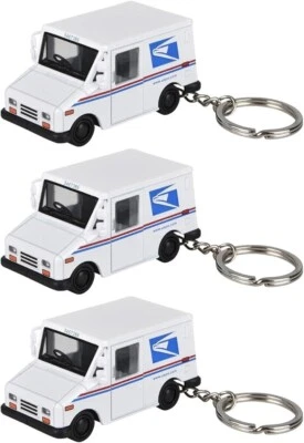 USPS LLV 2.5'' Postal Service Mail Delivery Truck Keychain 1:72 *Set of 3* - Image 1 of 2