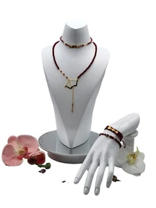 Valentines / Mother Love Arrow Beads Jewelry Collection 18K Plated Handmade - Picture 1 of 33