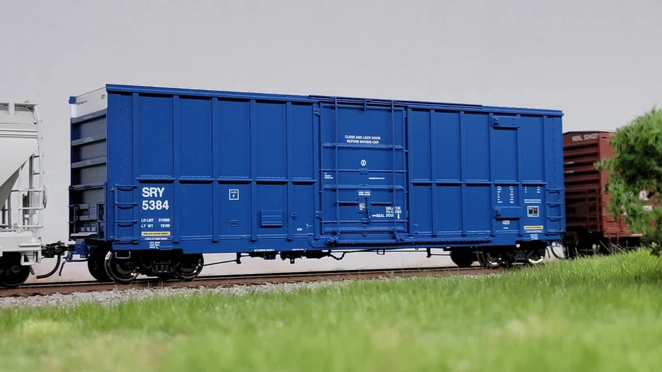 PRAIRIE SHADOWS HO Trinity 6275 50' Boxcar Southern Railway of BC SRY Blue 2001+ - Image 1 of 1