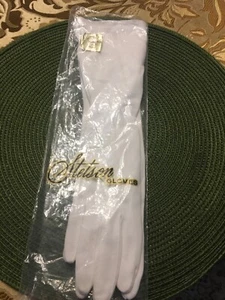 Beautiful ! VTG 60's Stetson White evening gown length gloves one size NOS - Picture 1 of 6