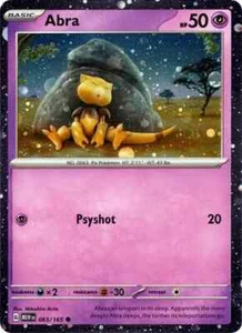 Abra 063/165 MEW Scarlet & Violet 151 Cosmos Holo Pokémon NM - Picture 1 of 1