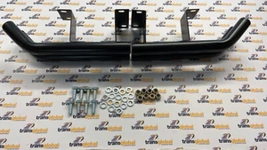 1" Tubular Rear Black Bumperettes for Land Rover Defender to 2016 DA2071 - Picture 1 of 3