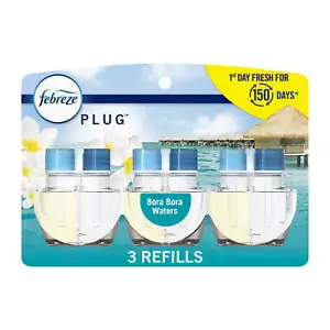 Febreze Plug In Air Freshener, Odor-Fighting Oil Refill, Bora Bora Waters - Picture 1 of 11