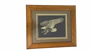 STAMPA ARTISTICA VINTAGE ORO ANIMALI SELVATICI AQUILA UCCELLINO SU TAVOLA DI PAUL BREEDEN - Foto 1 di 8
