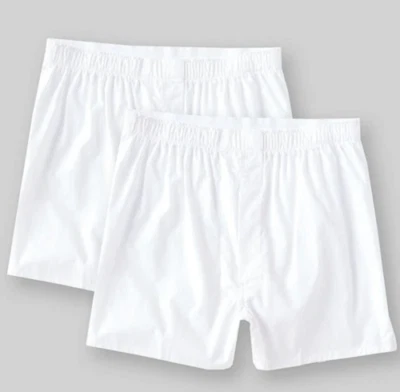 Paquete de 2 boxers de corte completo Roundtree & Yorke 52 nuevos con etiquetas 100 % algodón peinado blanco (B140) Foto 1 de 4
