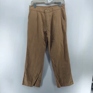 vintage levis pants men size 29 brown wide leg casual 80s style frornt pleated - Picture 1 of 8