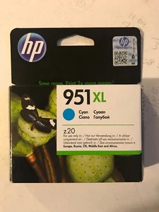 Genuine Original HP 951XL Cyan CN046AE Printer Ink Cartridge 2014 - No Box - Picture 1 of 2