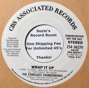 Fabulous Thunderbirds Wrap It Up NM 80's Rock 1986 Promo DJ 45 7" Vinyl COUPONS! - Picture 1 of 3