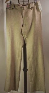 David Bitton Leinenhose, Verzierungen, groß, Größe 8 (fühlt sich 6 an), 35" Schrittlänge - Bild 1 von 12