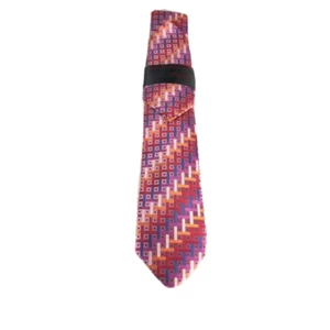 Steven Land Men's Tie Hanky Set Coral Cobalt Blue Orange Pink White 2 Pieces - Picture 1 of 3
