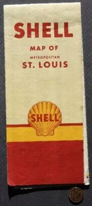 1960s Era Shell Oil Gas service station Metro St. Louis Missouri giveaway map -- - Picture 1 of 1