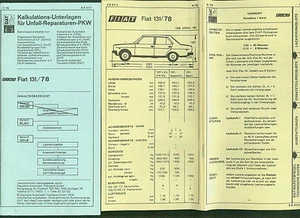 FIAT 131/78 DAT Documentos Reparaciones Repuesto Equipamiento Lista de precios 1979/80 - Imagen 1 de 1