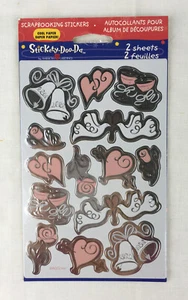 2 hojas de pegatinas para álbumes de recortes de BODA Stickety-Doo-Da NUEVO lámina de plata con rosa - Imagen 1 de 2