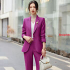 Ol Elegant Women One Button Ol Career Business Workwear Suits Blazer Jacket Coat