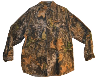 Redhead Camouflage Button Shirt Mens L Bass Pro HEAVY DUTY Pocket Flaps Hunting - Image 1 of 4