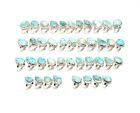 WHOLESALE 925 41PC SOLID STERLING SILVER BLUE LARIMAR RING LOT Y493