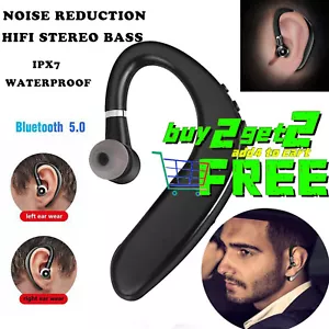 Sports Wireless Bluetooth Earphones Headphones Ear Hook Run Earbuds All Devices - Picture 1 of 12