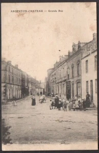 CPA  --  ARGENTON CHATEAU GRANDE RUE . animée . circulée en 1912 . 419.F - Picture 1 of 1
