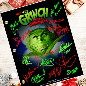 How The Grinch Stole Christmas Movie Script Autograph Signed Reprint, Jim Carrey - Bild 1 von 6