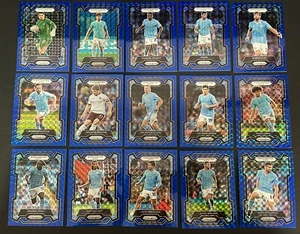 2023-24 Panini Prizm EPL Man City Haaland KDB Alvarez Blue Mosaic Prizm Lot x15 - Picture 1 of 1