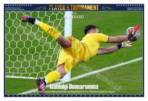 GIANLUIGI DONNARUMMA NAMED EURO 2020 PLAYER OF THE TOURNAMENT 19”x13” POSTER Cover