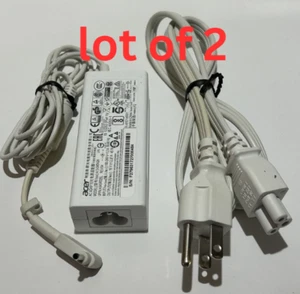 LOT 2- Original 45W ACER Chromebook R 11 C738T CB5-132T AC Charger Power Adapter - Picture 1 of 4