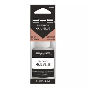BYS Brush-On Artificial/Art Nail Glue Quick Drying Makeup Cosmetic Clear 4.5ml - Picture 1 of 2