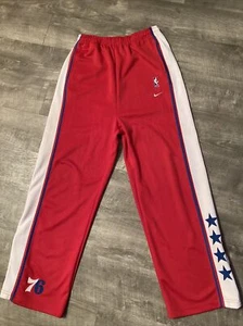 NBA Nike Boys Track Pants Swoosh Sz XL (20) Red With Stripped Snap Leg - Picture 1 of 7
