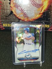 2023 BOWMAN CHROME PROSPECTS CHRIS NEWELL Atomic REFRACTOR AUTO /100 DODGERS 