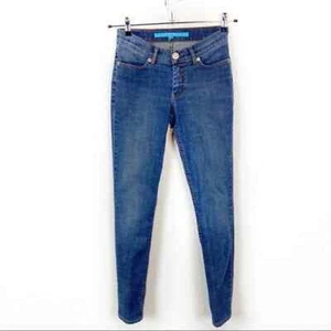 Pantalones de mezclilla Escada deportivos para mujer talla 4 azul lavado medio tiro medio retro lavado medio - Imagen 1 de 8