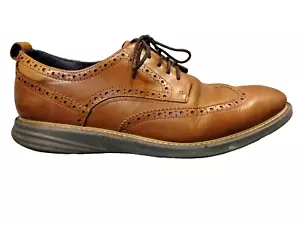 COLE HAAN Grand Evolution Wingtip brown leather C26385 Men's 12 M - Picture 1 of 14