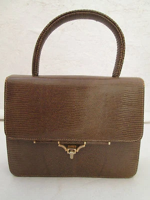 Petit sac à main  en Lézard vintage bag à saisir - Photo 1/4