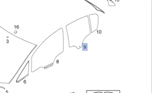 Window Rear Door Right for Opel Vauxhall Corsa D E 13288414 OEM - Bild 1 von 1