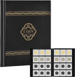 120 Tasche Porta Monete Album Portamonete, 2x2 Pollici Portamonete Libri per Monete C... - Foto 1 di 12